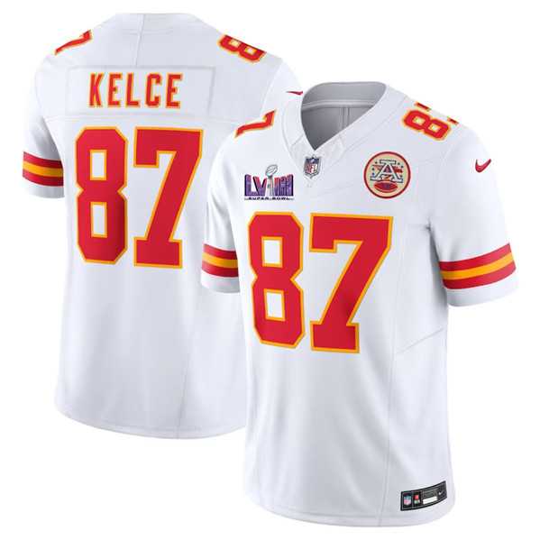 Men & Women & Youth Kansas City Chiefs #87 Travis Kelce White F.U.S.E. Super Bowl LVIII Patch Vapor Untouchable Limited Jersey,We sell and wholesale Men & Women & Youth Kansas City Chiefs #87 Travis Kelce White F.U.S.E. Super Bowl LVIII Patch Vapor Untouchable Limited Jersey on line form chian!